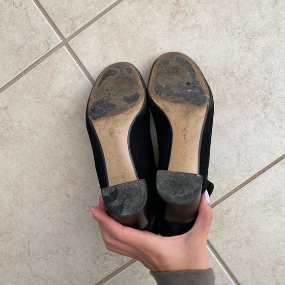 COPY - Black suede heel booties fall ankle boots - Picture 5 of 7